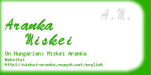 aranka miskei business card